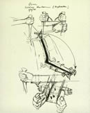 Sketch for Dune, Harkonnen Drawbridge, 1976, Ballpoint Pen on Paper, 30.5 x 24.5 cm.